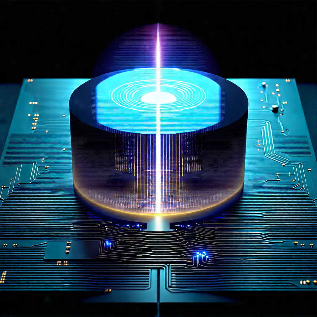 Quantum Computer With Data Streams With Large, Blue,