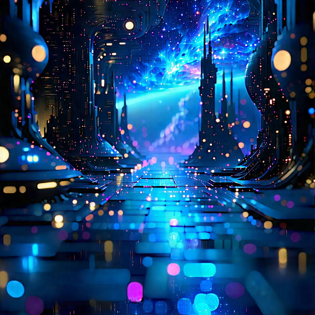 Big Data Visualization With Futuristic Cityscape