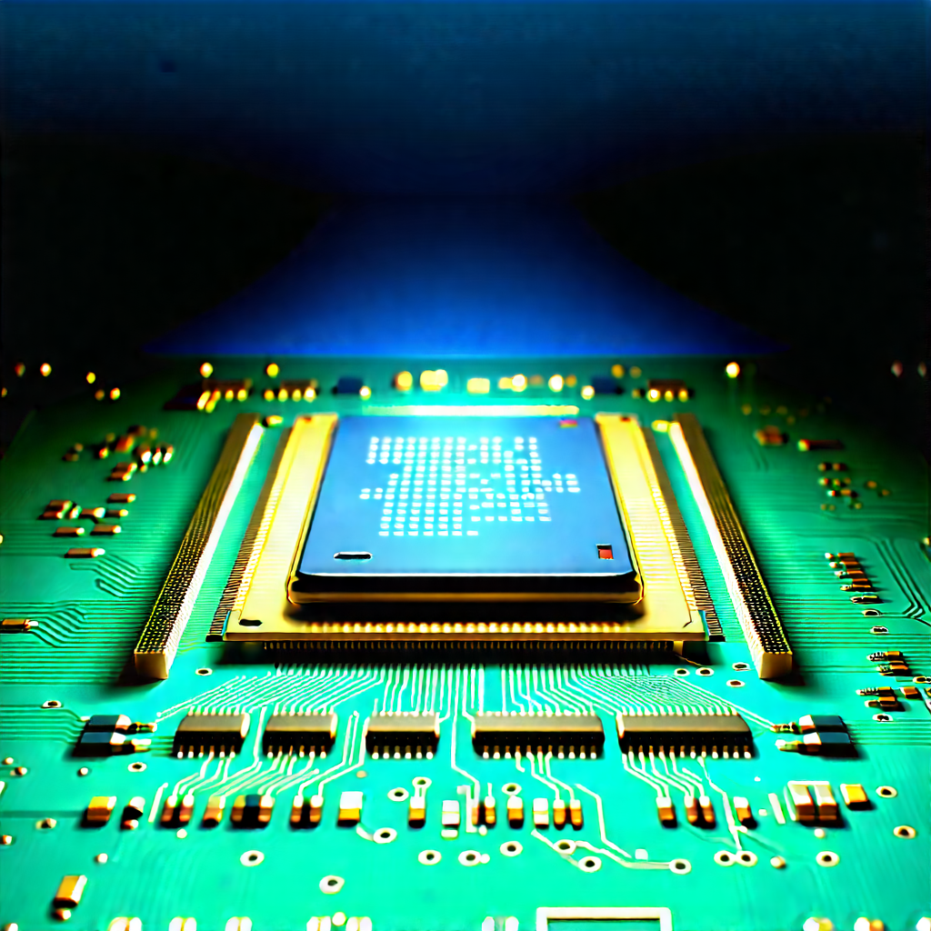 Close-up of microprocessor