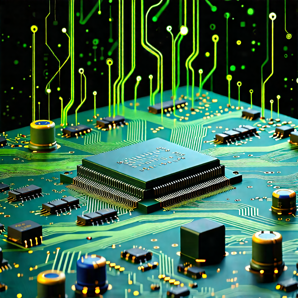 Close-up of electronic circuit