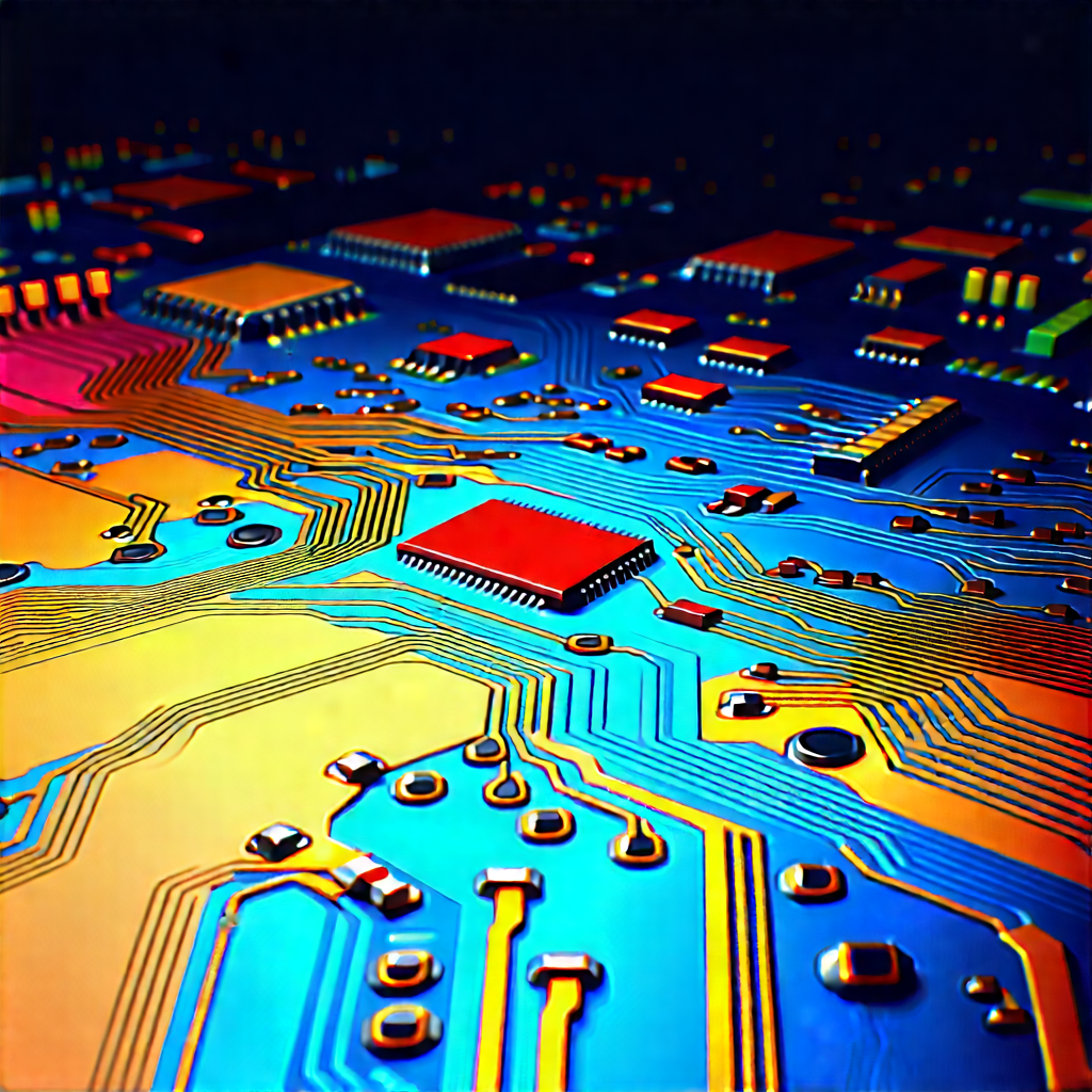 Close-up of electronic circuit