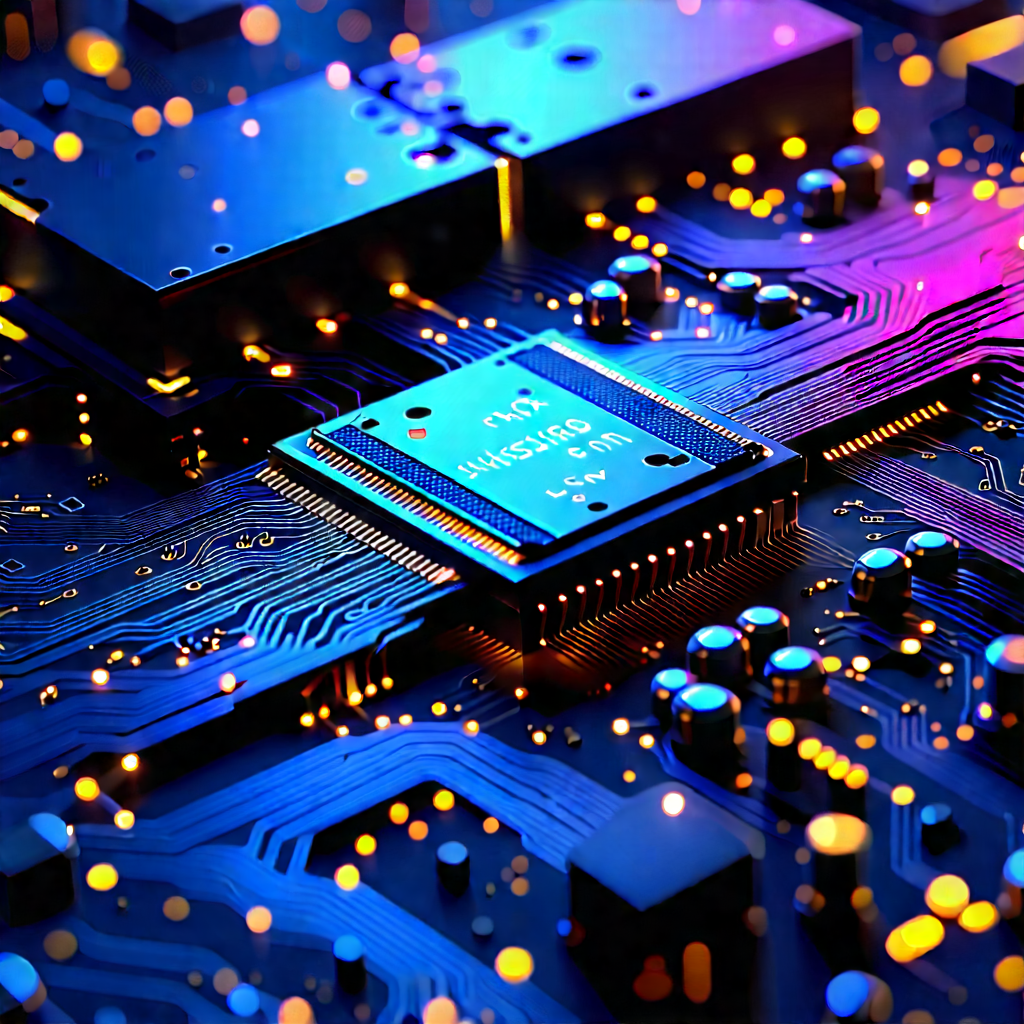 Close-up of electronic circuit