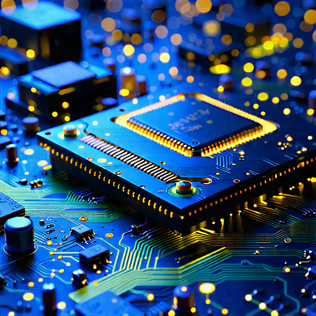 Close-up of electronic circuit