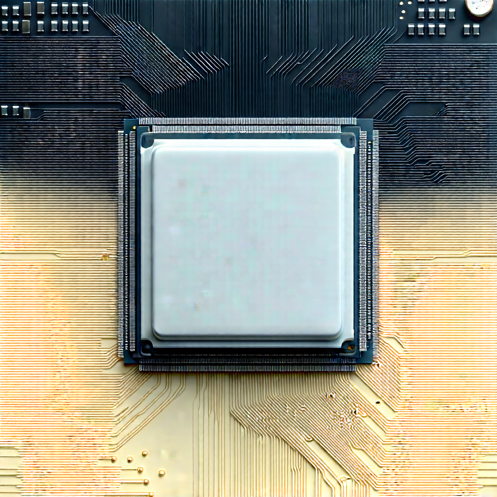 Close-up of microprocessor