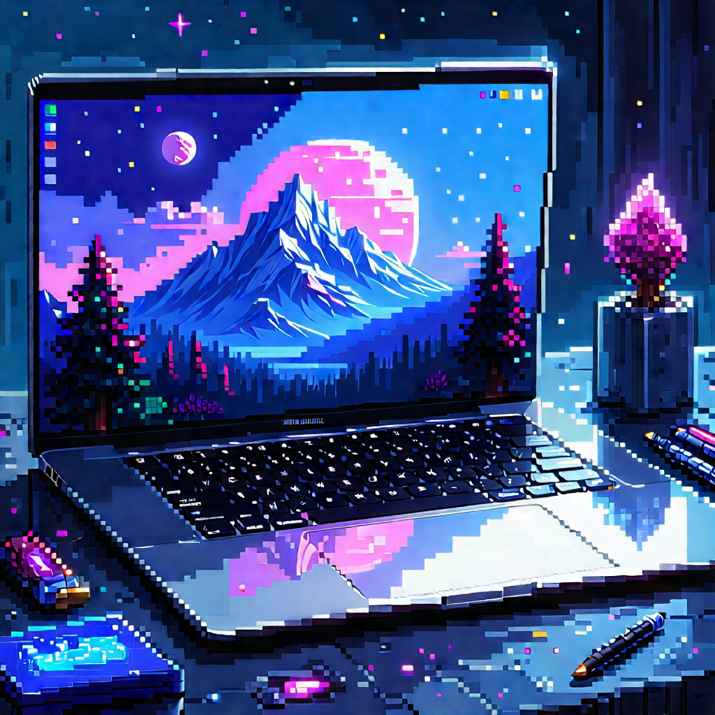 Laptop With User Interface With Image, There