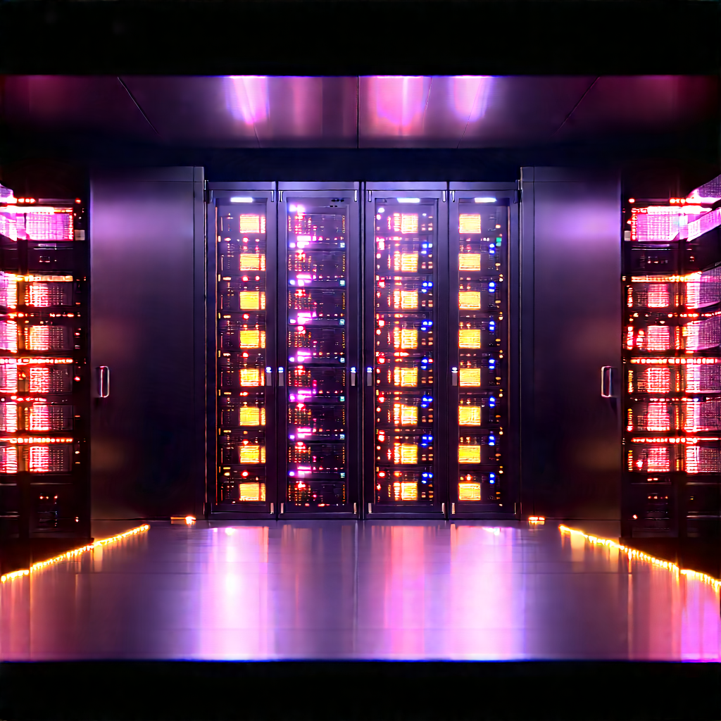 Server rack with data streams