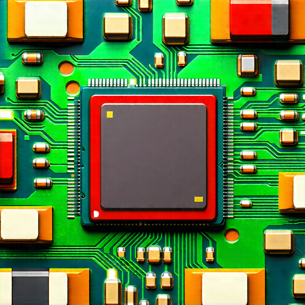 Close-up of microprocessor
