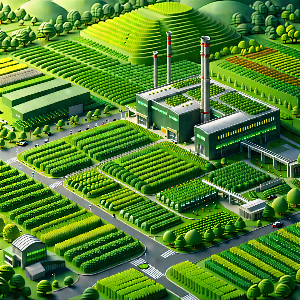 Agricultural technology in manufacturing facility