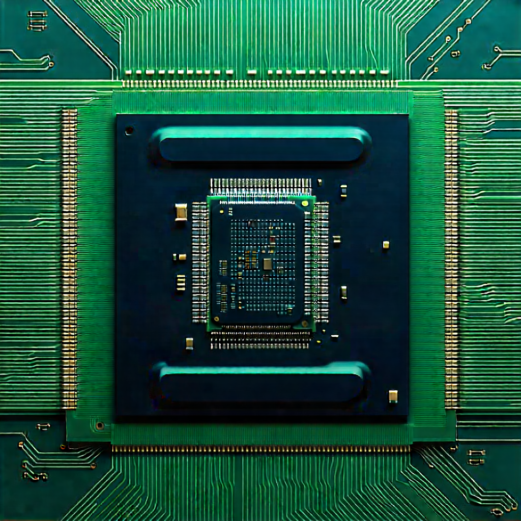 Close-up of microprocessor