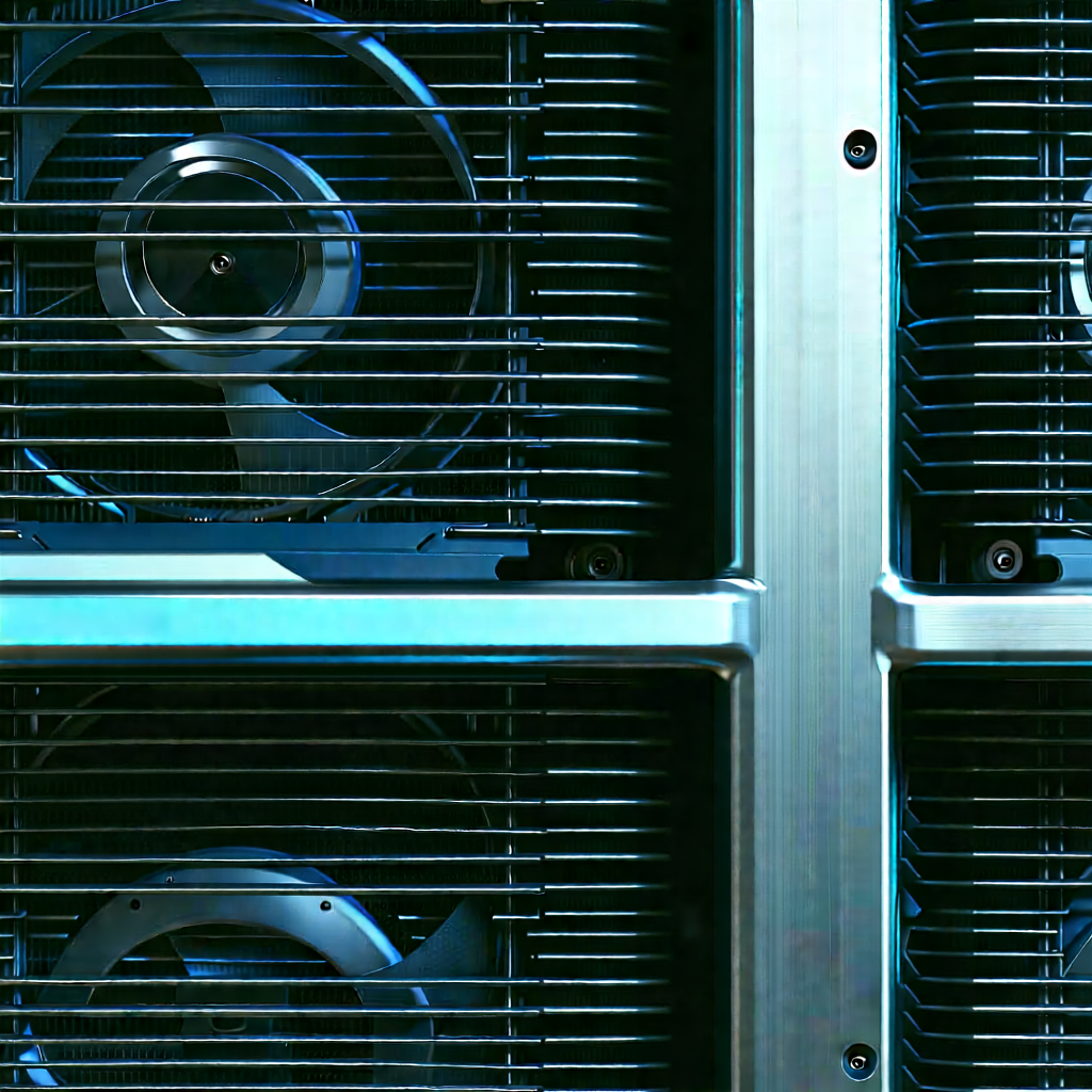 Close-up of cooling system