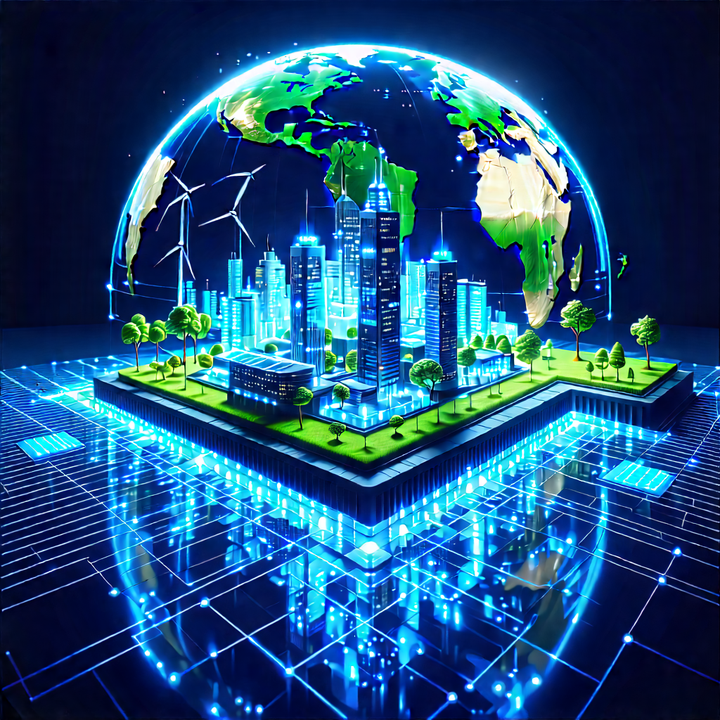 Innovative Renewable Energy Design With Futuristic Cityscape