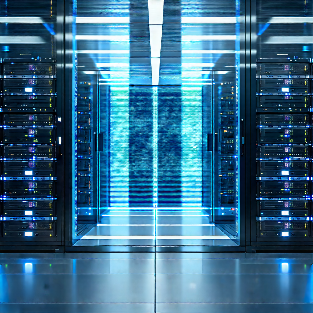 Server Rack With Laser Scanning With Image, There