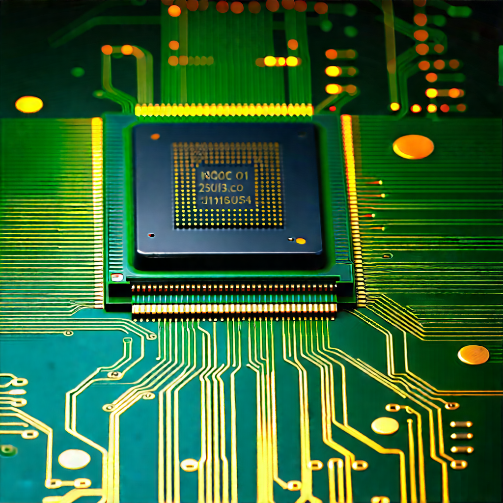Close-up of microprocessor