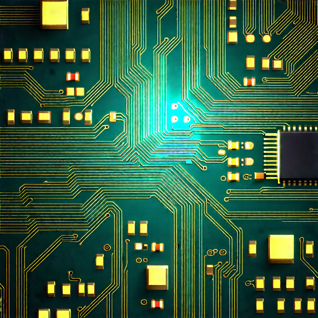 Close-up of electronic circuit