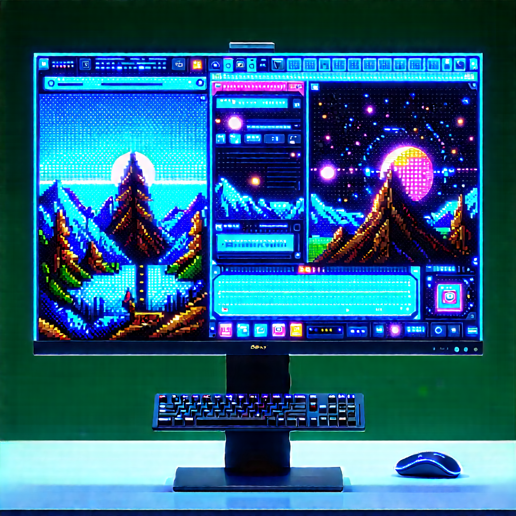 Innovative Communication Tool (design:1.34) With Computer Monitor