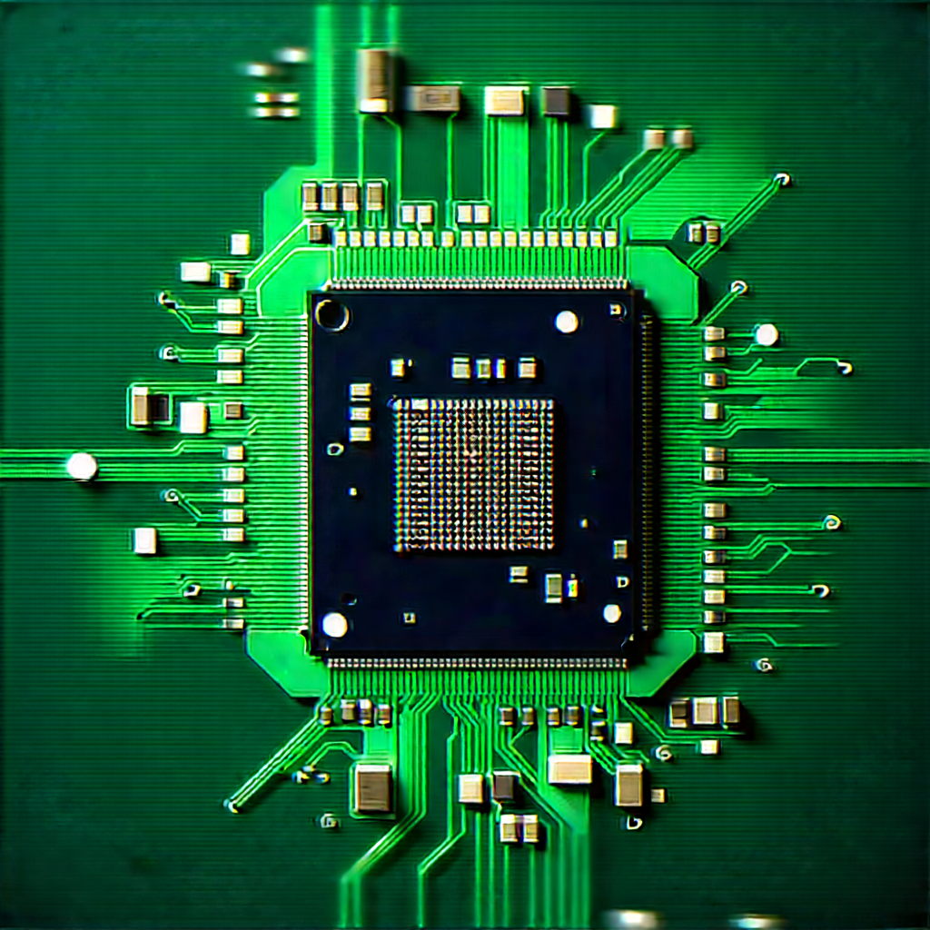 Close-up of microprocessor