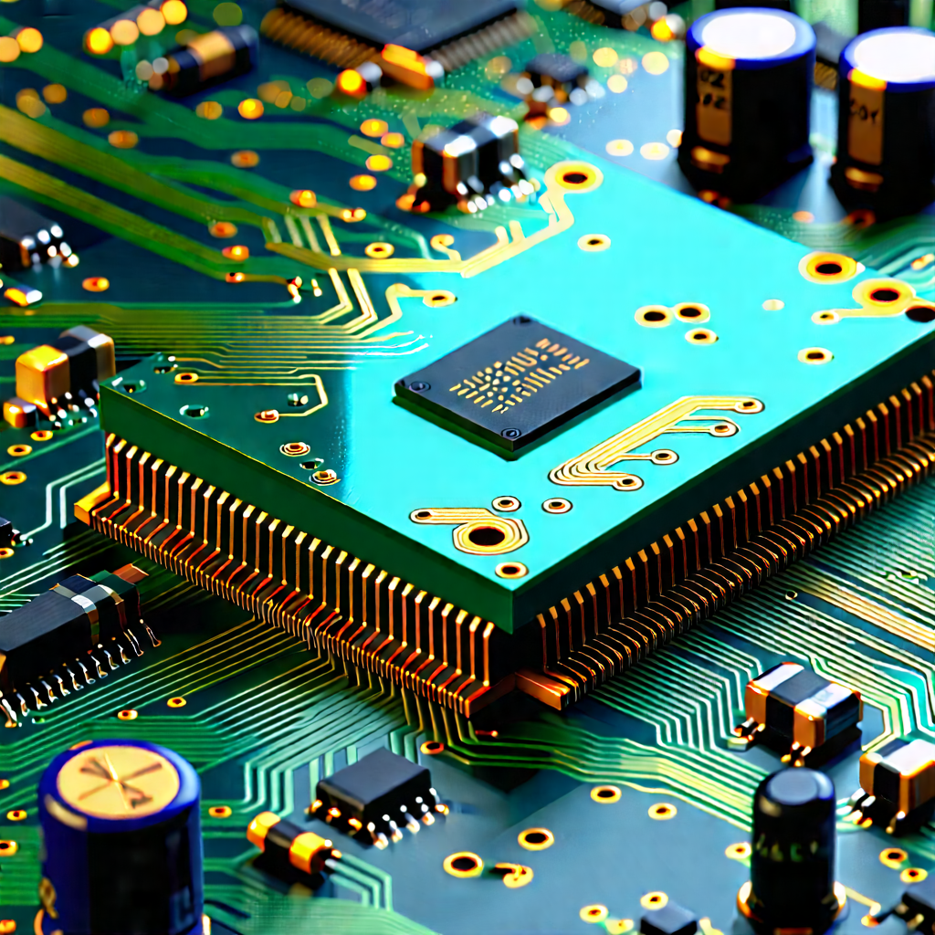 Close-up of electronic circuit