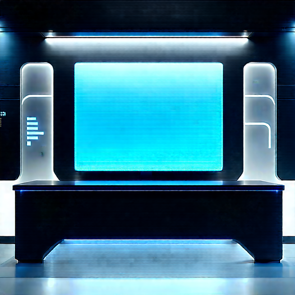 Futuristic tech startup office