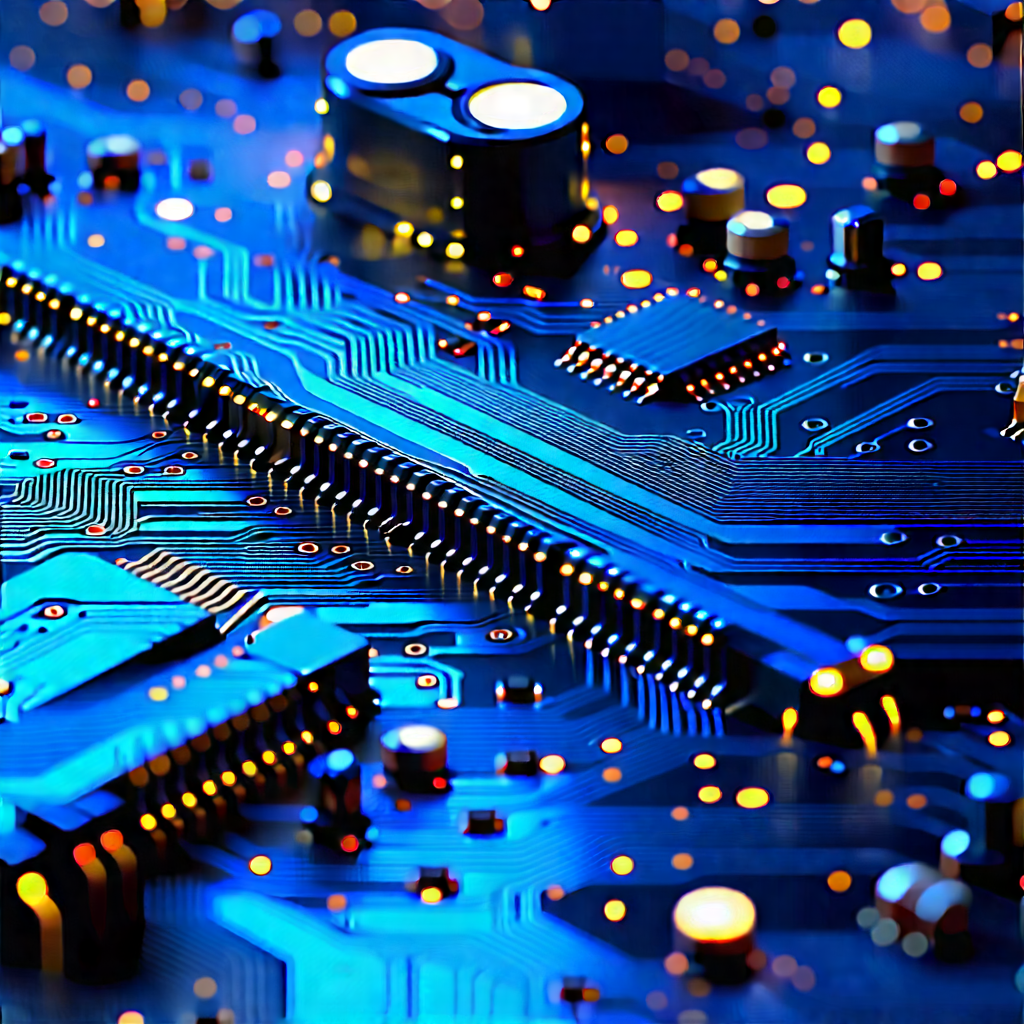 Close-up of electronic circuit