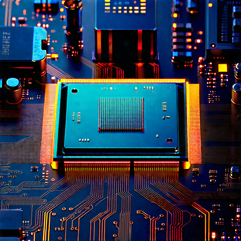 Close-up of microprocessor