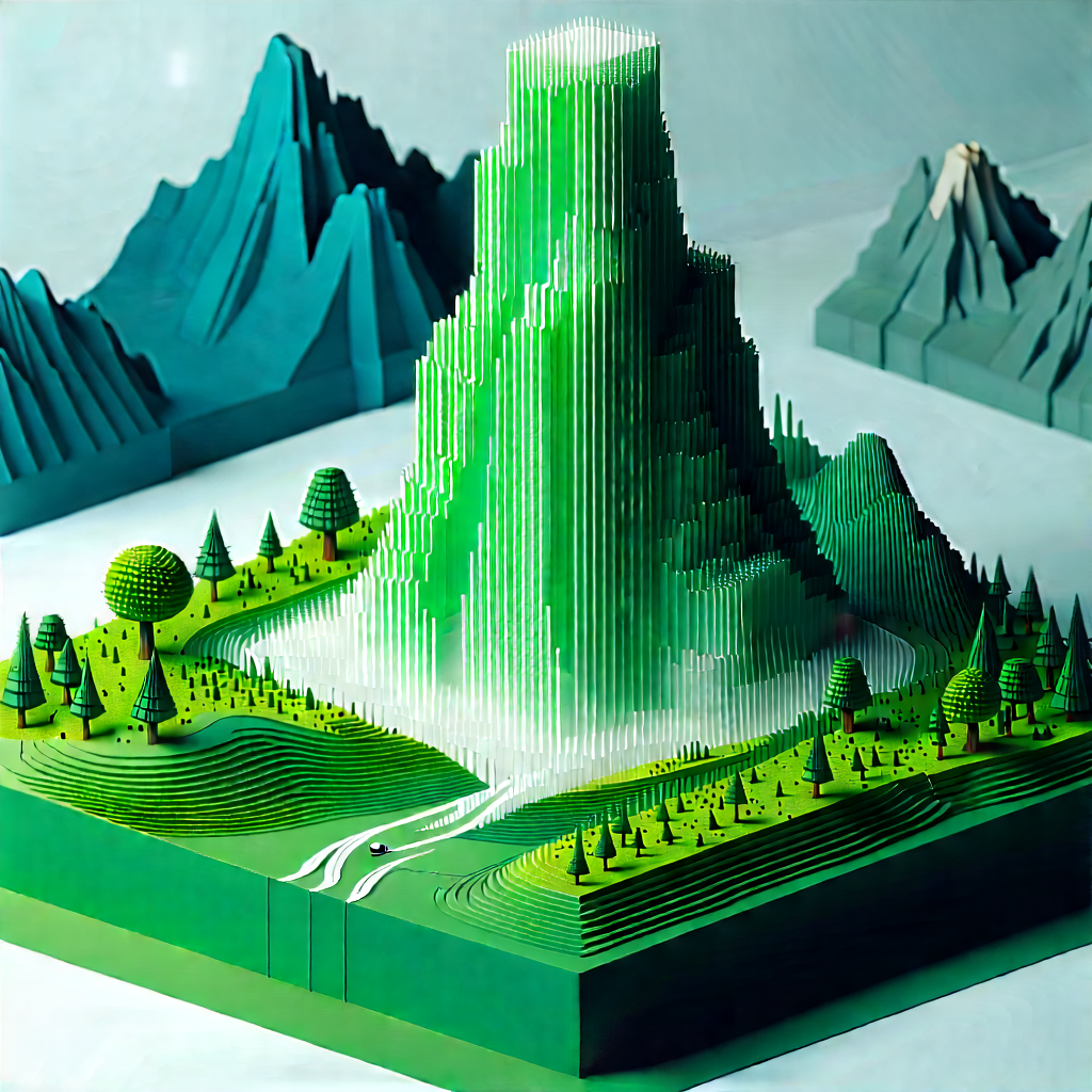(digital:1.38) Transformation Visualization With Large, Three-dimensional