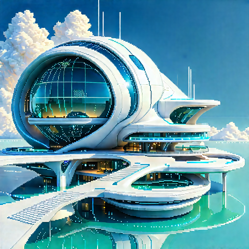 Futuristic Innovation Hub With Futuristic Building