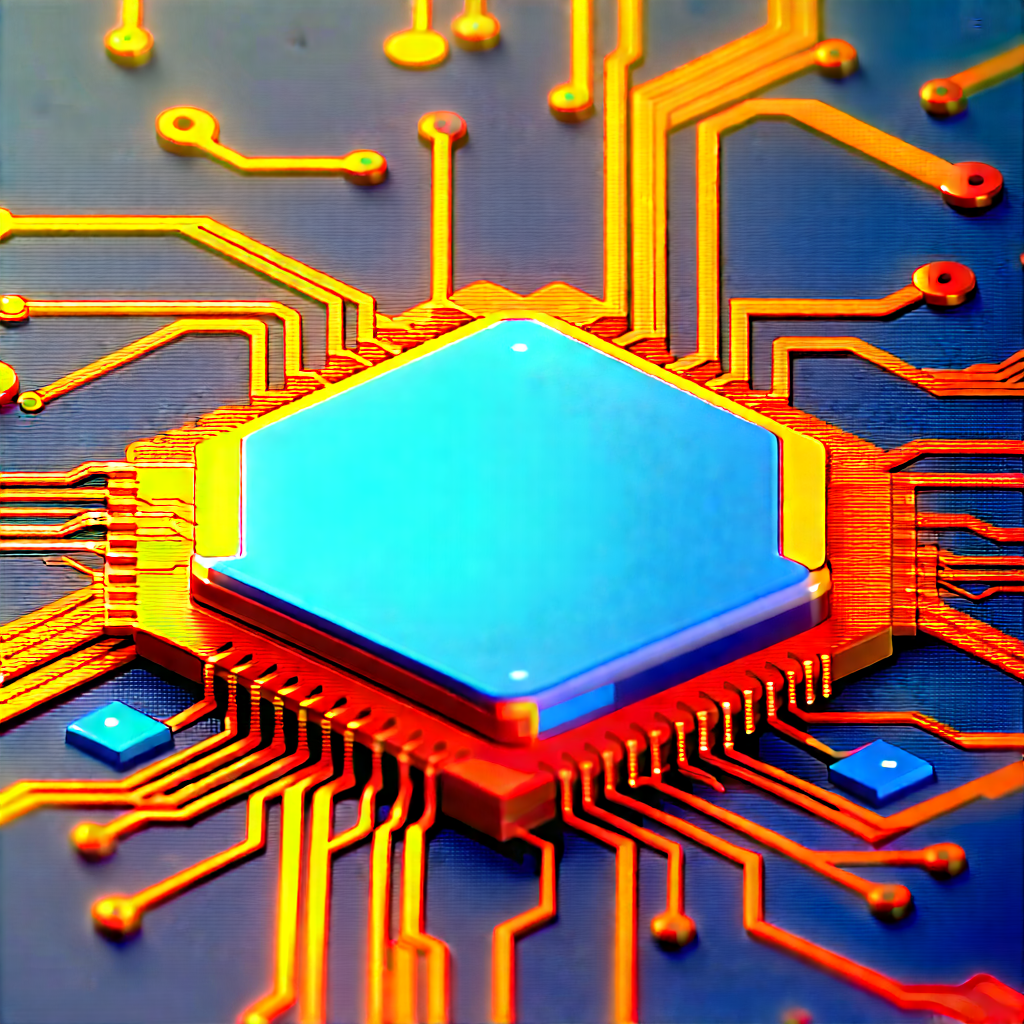 Close-up of electronic circuit