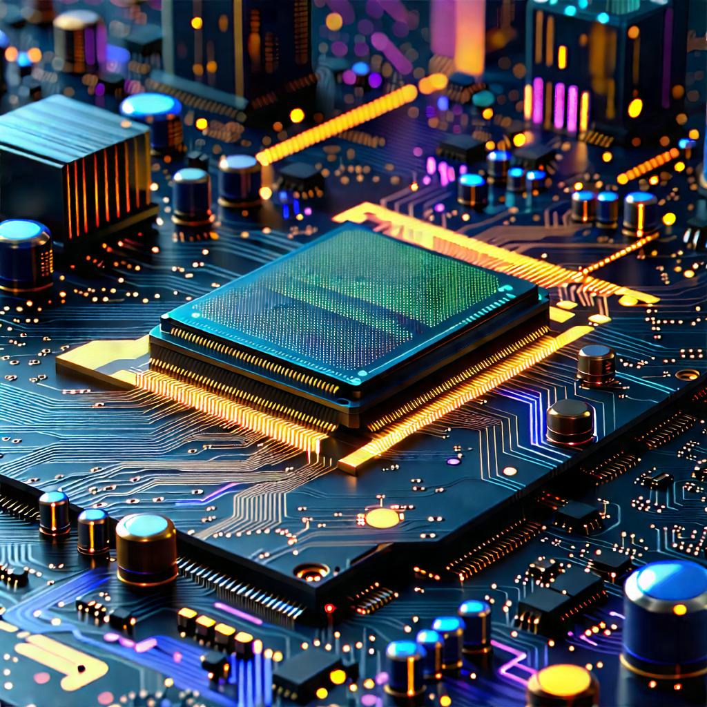 Close-up of electronic circuit