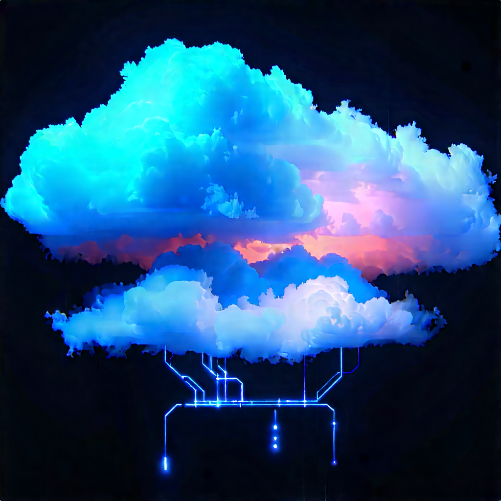 Cloud Computing Visualization With Large Blue