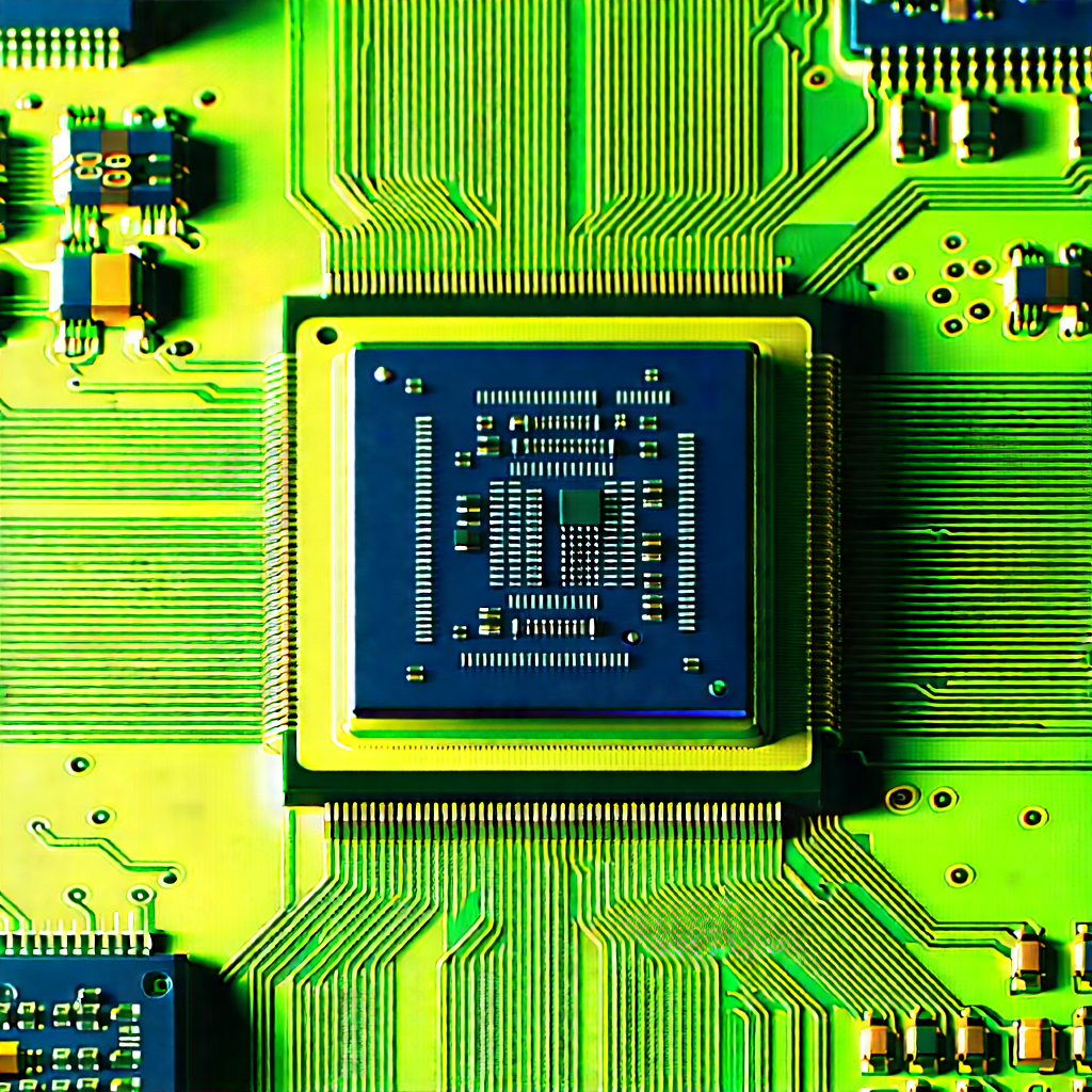 Close-up of microprocessor