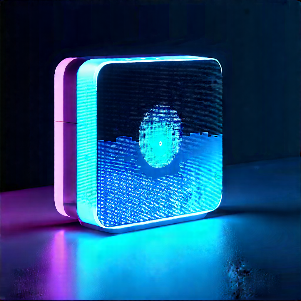 Smart Home (device:1.24) With Glowing Screen With Blue White