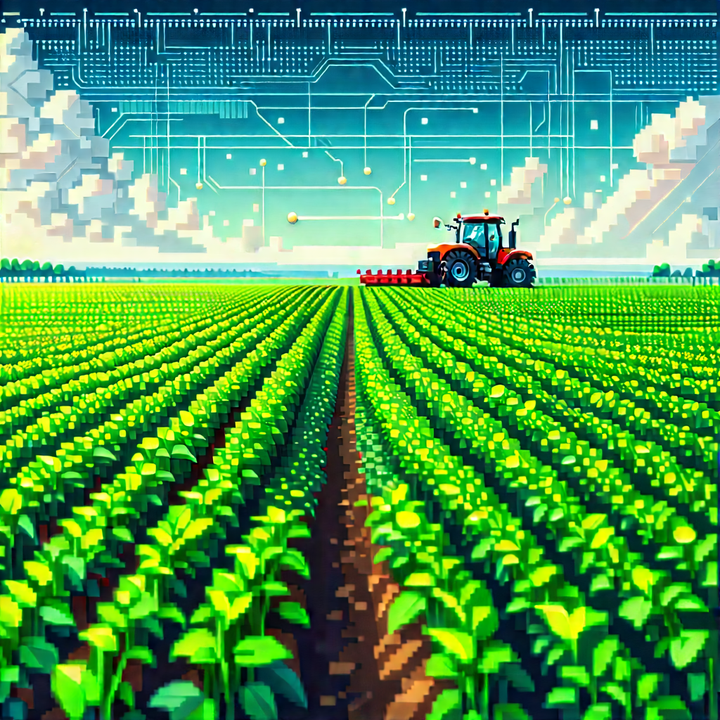 Agricultural Technology In Research Center With Image, Tractor