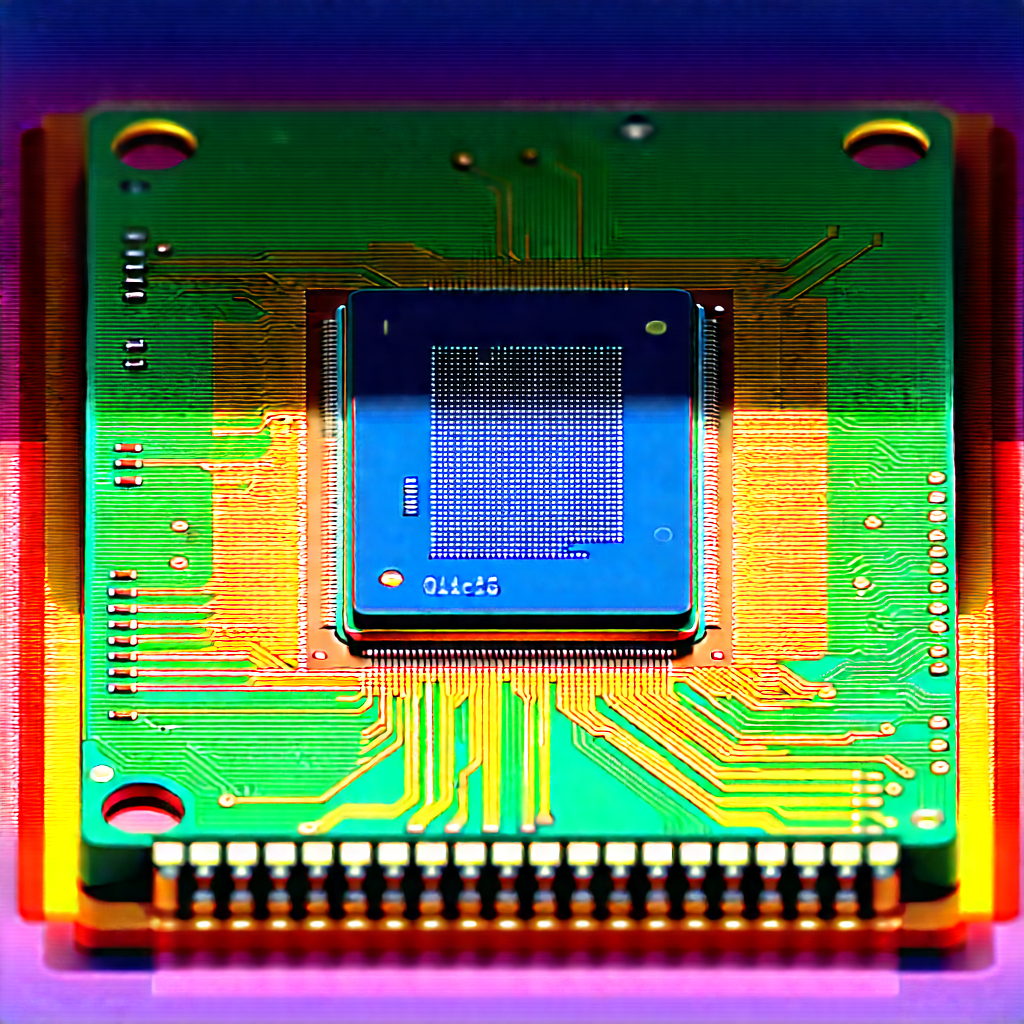 Close-up of microprocessor