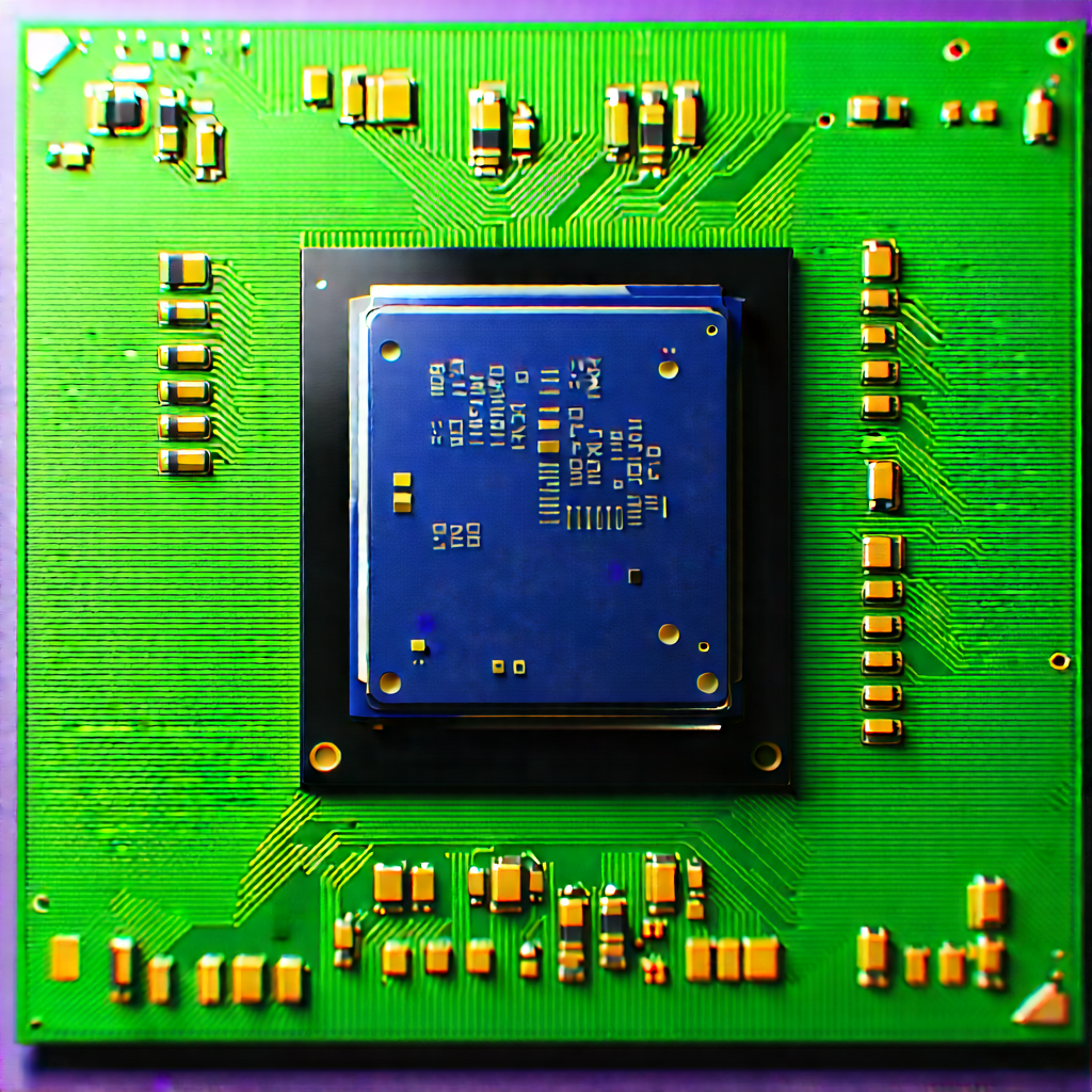 Close-up of microprocessor