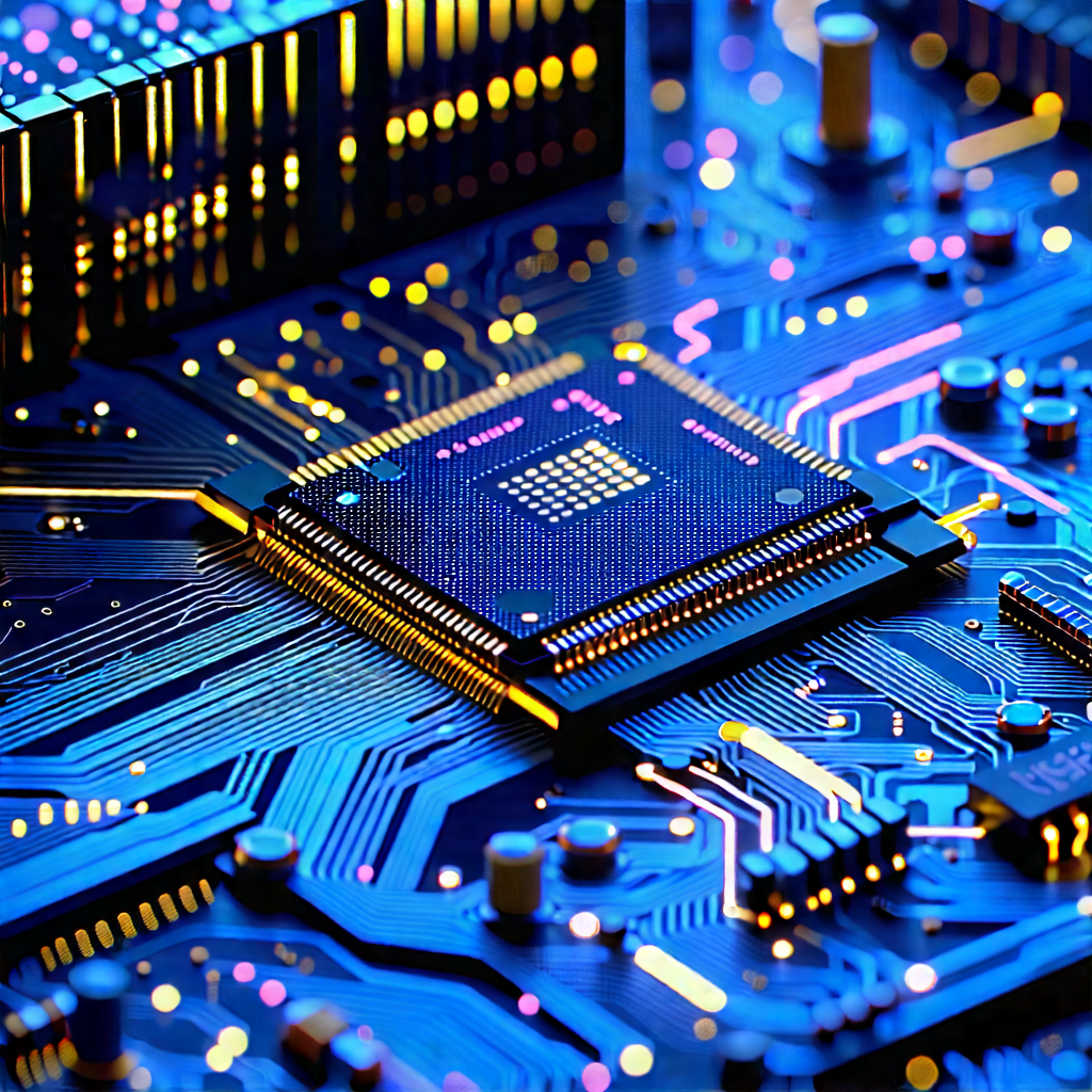 Close-up of electronic circuit