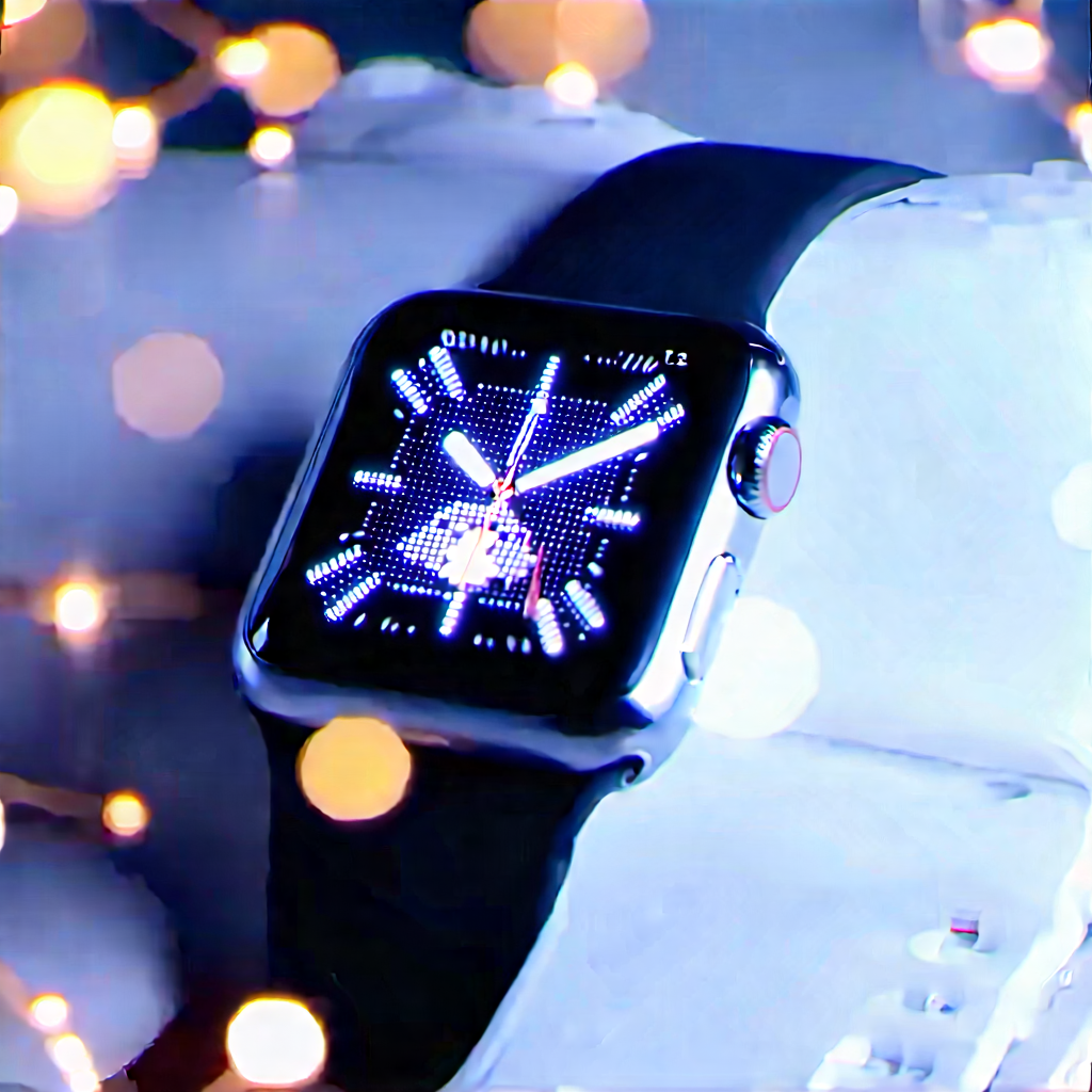 Smart Watch With Holographic Display With Black Watch