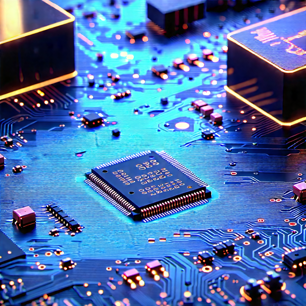 Close-up of electronic circuit
