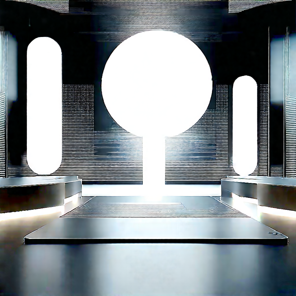Futuristic digital workspace