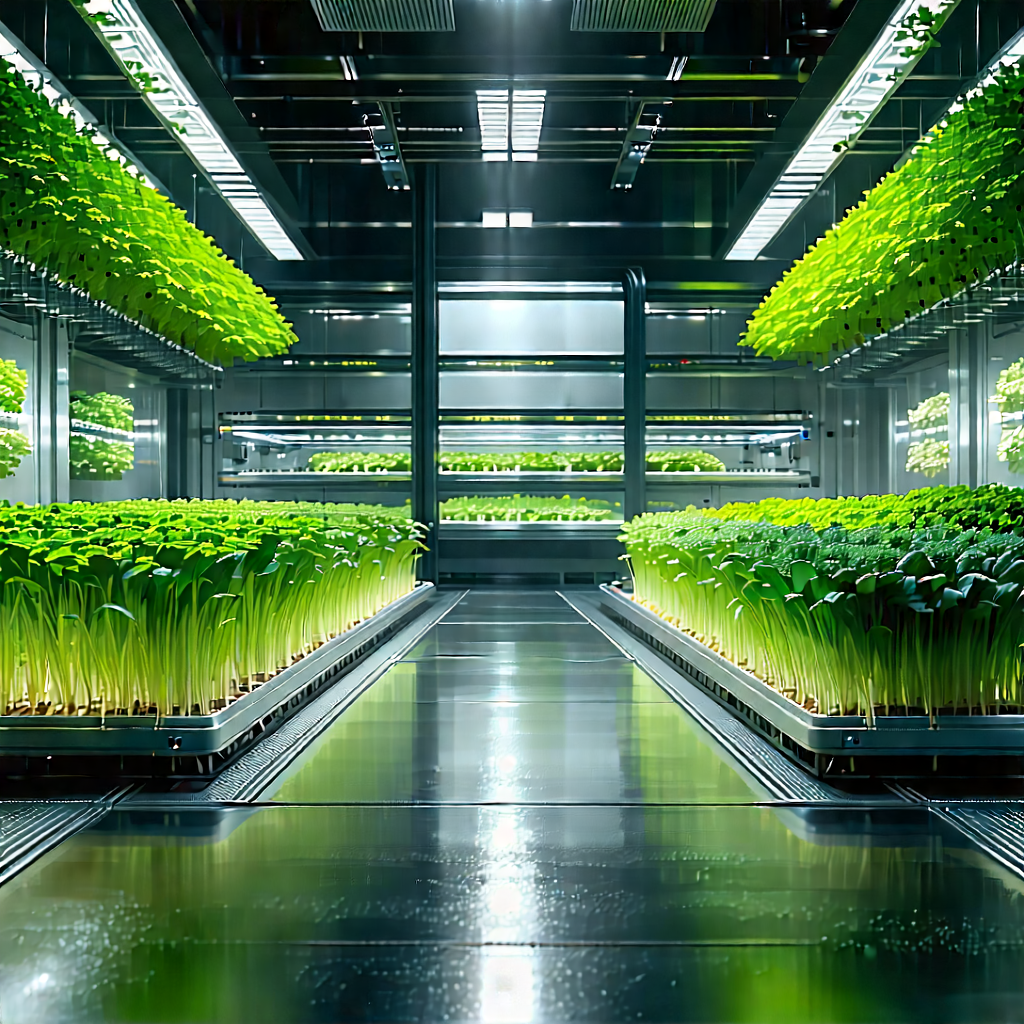 Agricultural technology in manufacturing facility