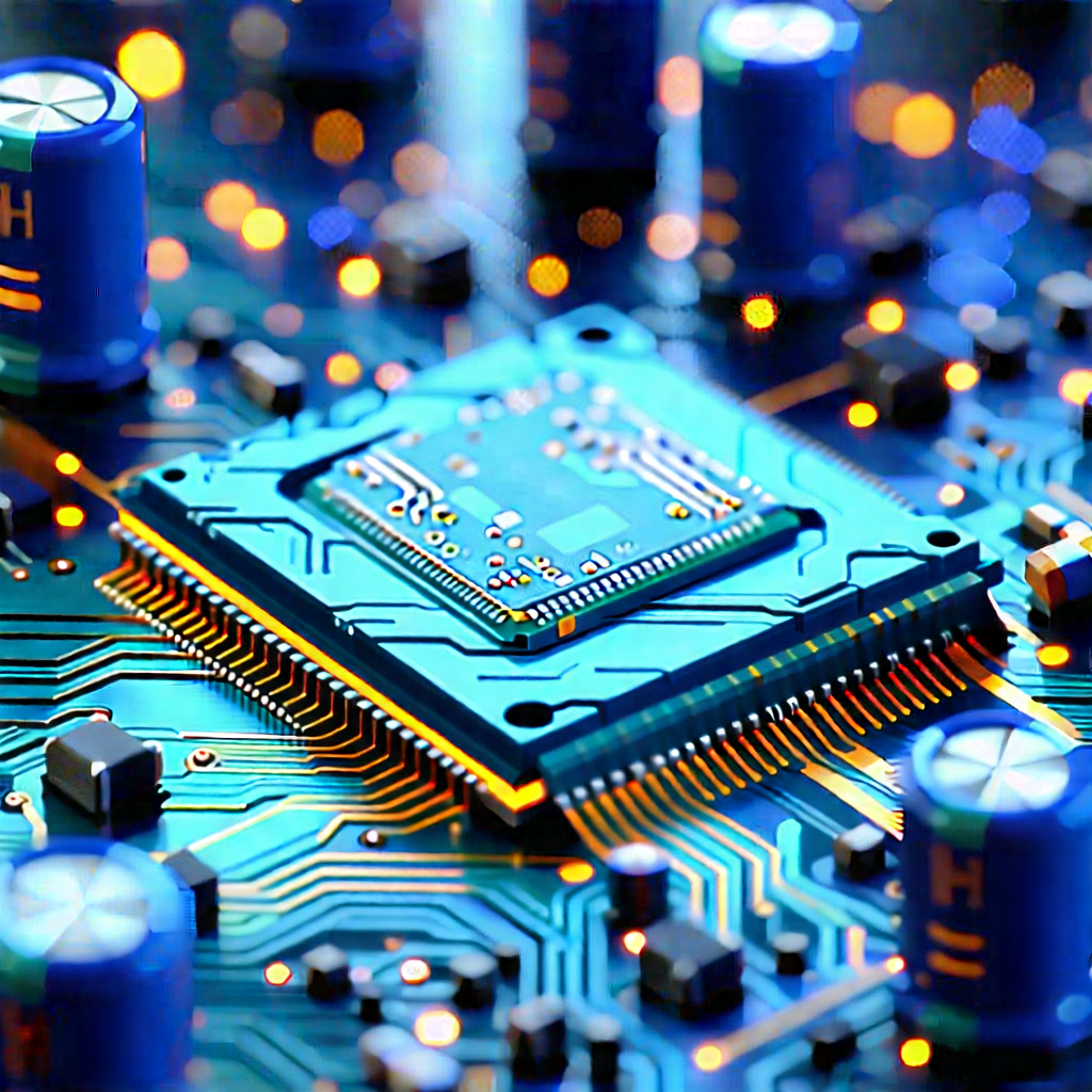 Close-up of electronic circuit
