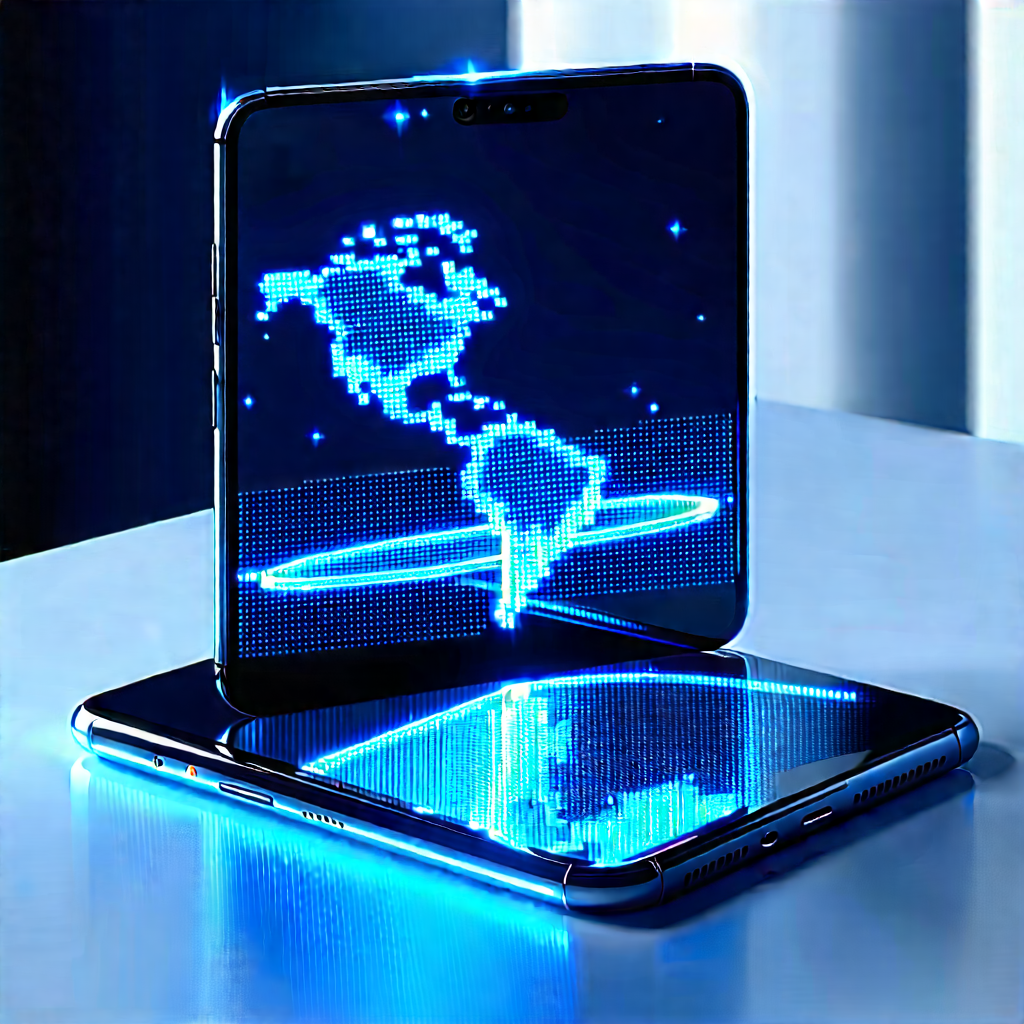Smartphone With Glowing Screen With Cell Phone