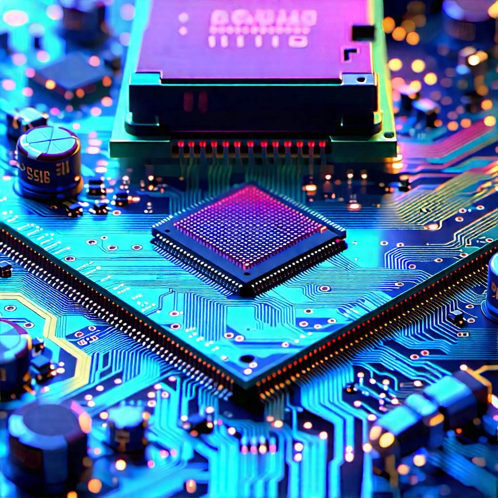 Close-up of electronic circuit