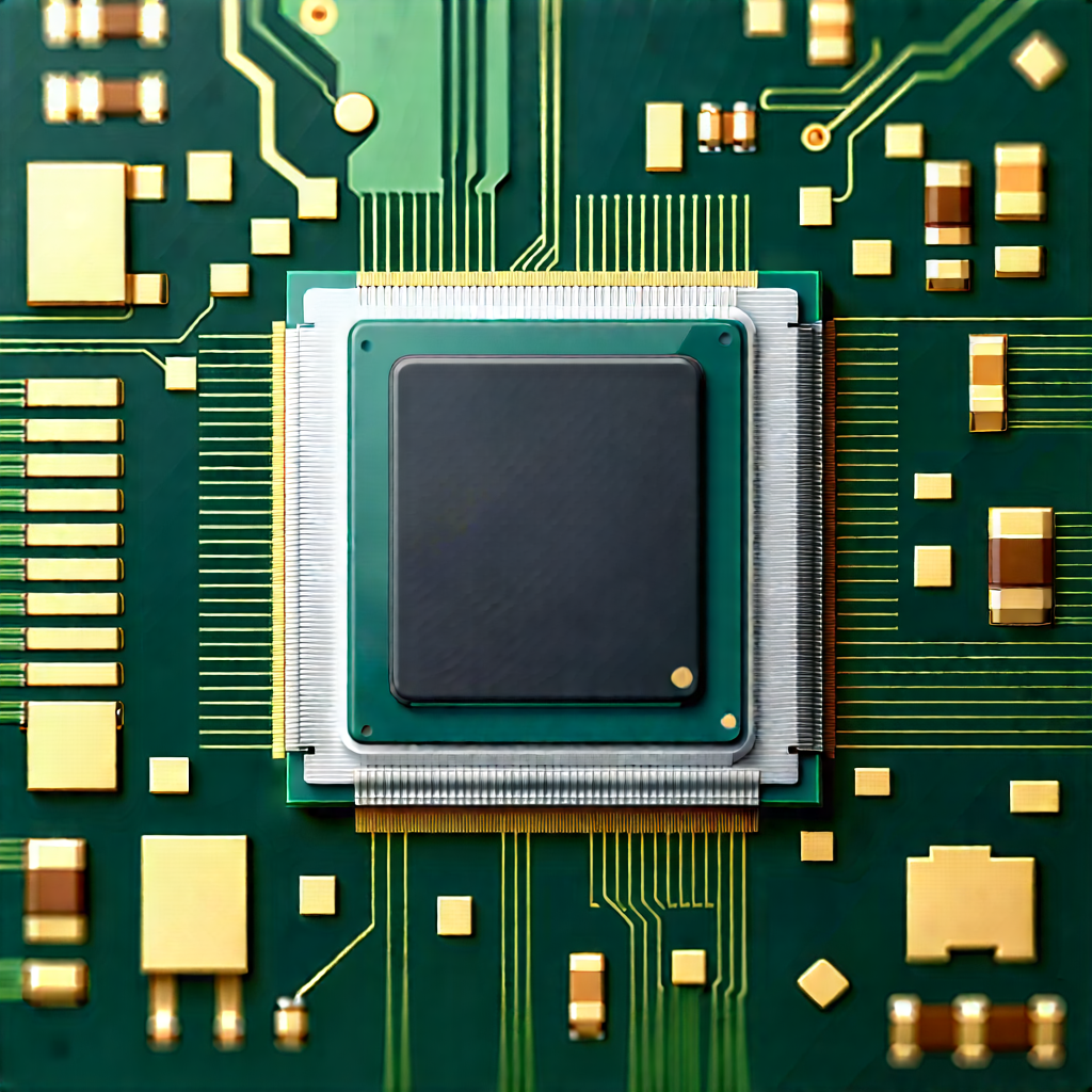 Close-up of microprocessor