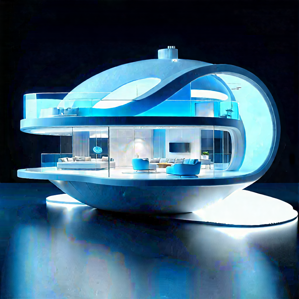 Futuristic Smart Home With Futuristic