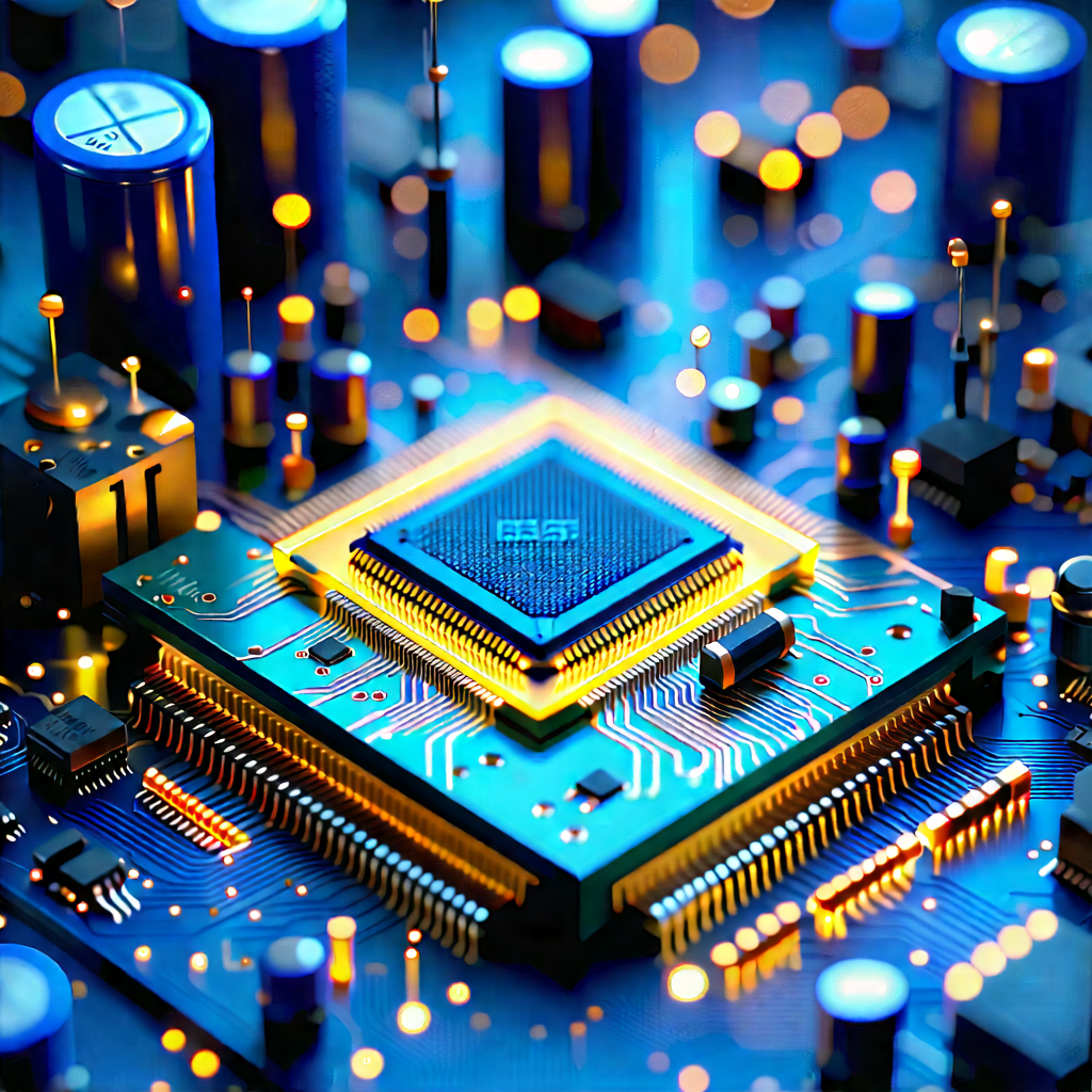 Close-up of microprocessor