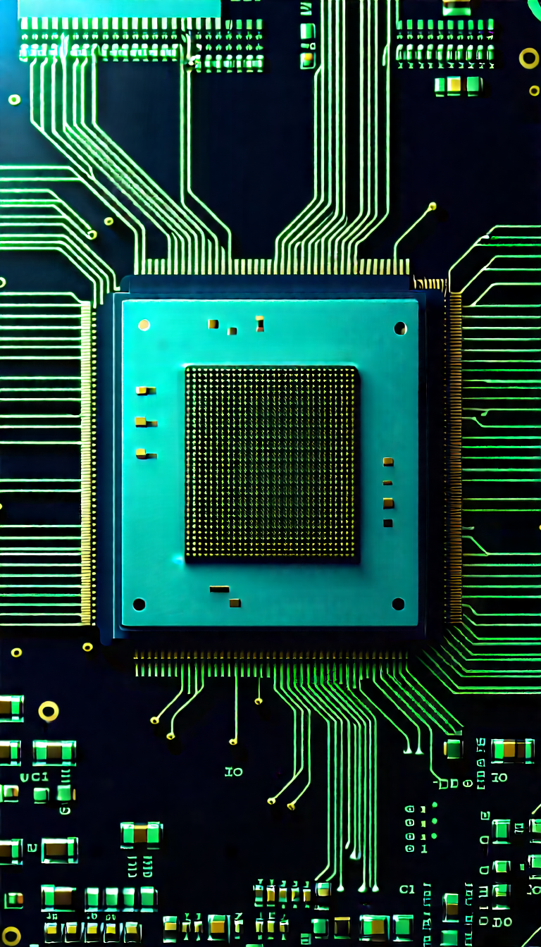 Close-up of microprocessor