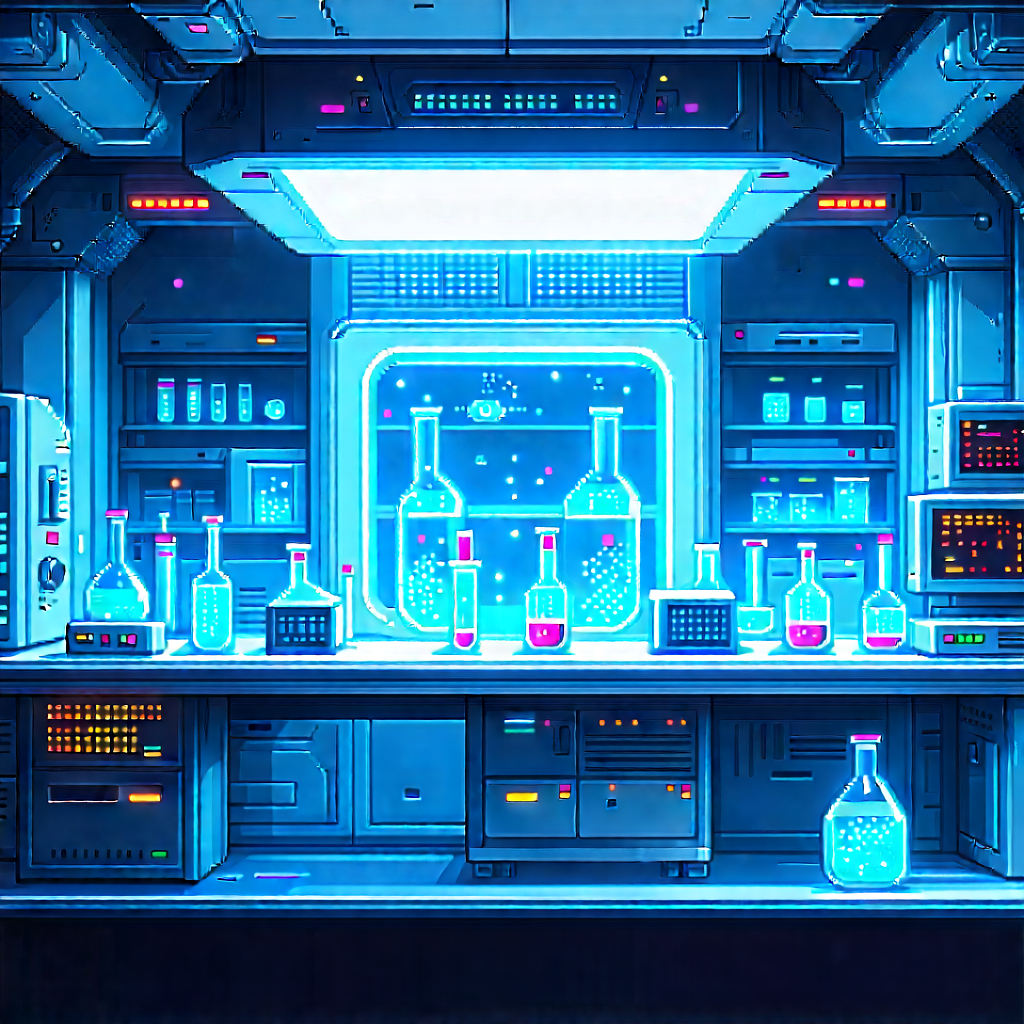 (futuristic:1.16) research laboratory