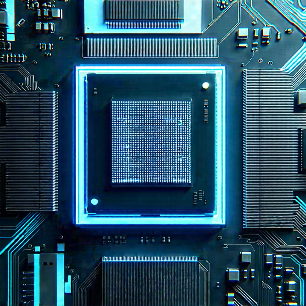Close-up of microprocessor