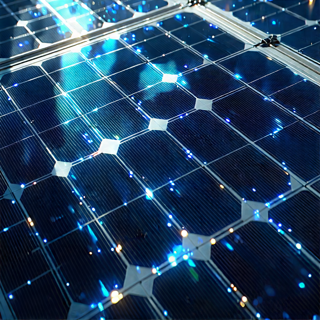 Solar panel with holographic projection