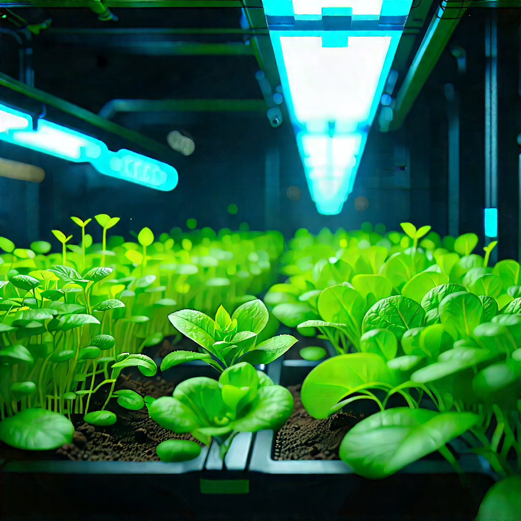 Agricultural technology in manufacturing facility